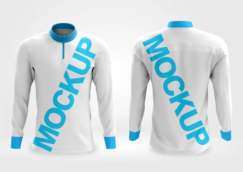 Arte Vetor Camisa Mockup Editavel CDR CorelDraw Camisa Pesca Manga Longa