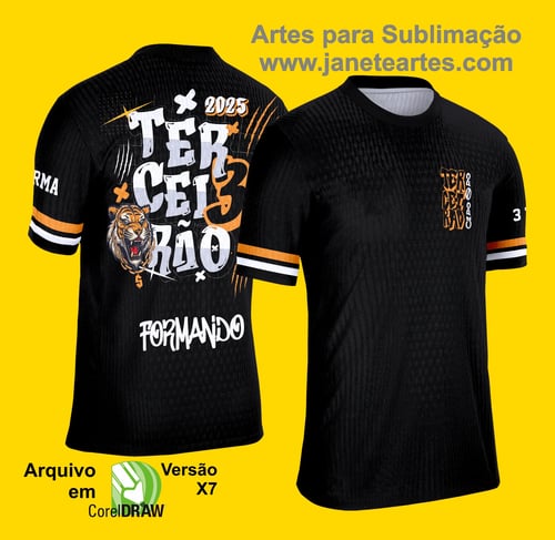 Arte Vetor Camisa de Terceirão 2025: Grafitte Tigre Laranja