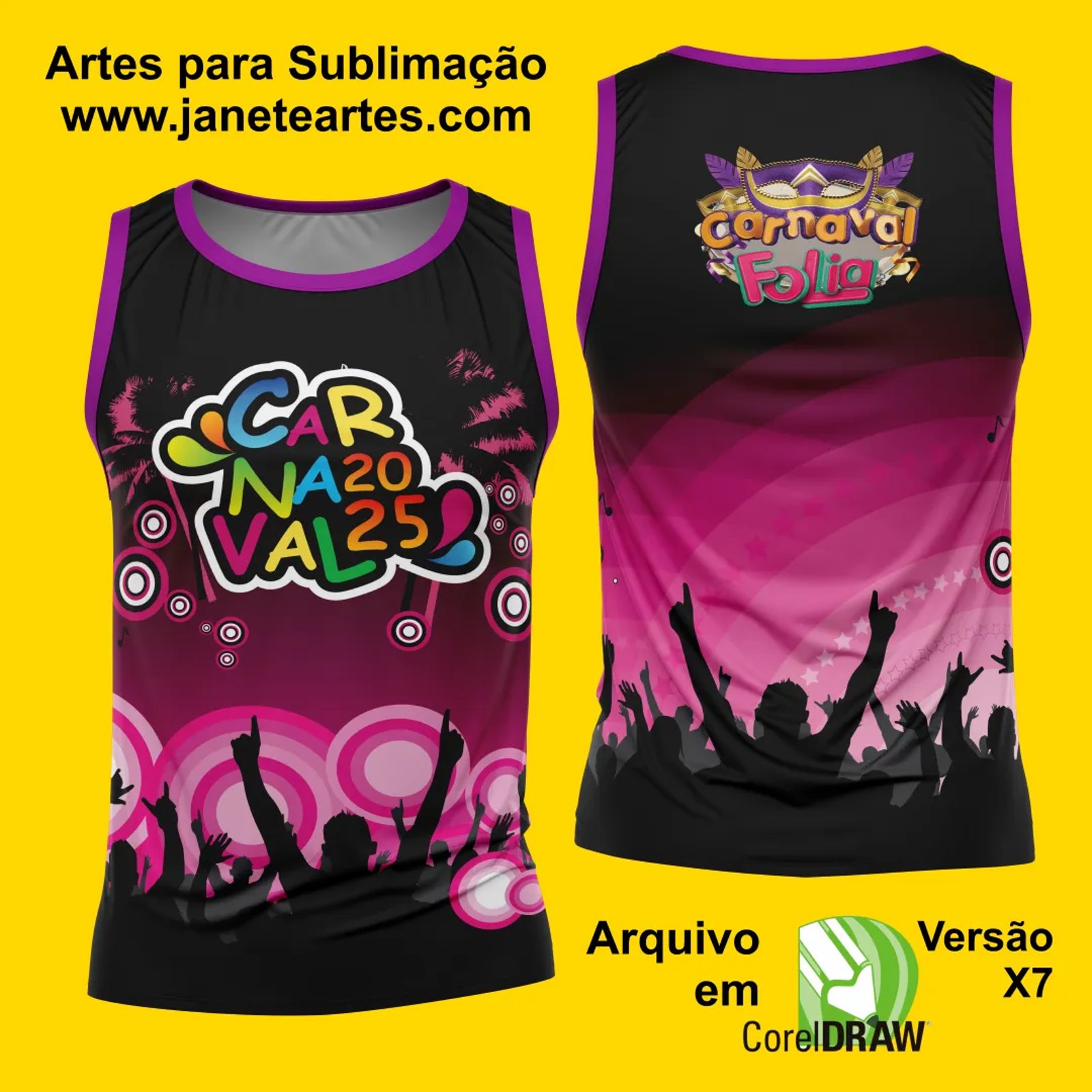 Arte Estampa Camisa Abadá de Carnaval 2026