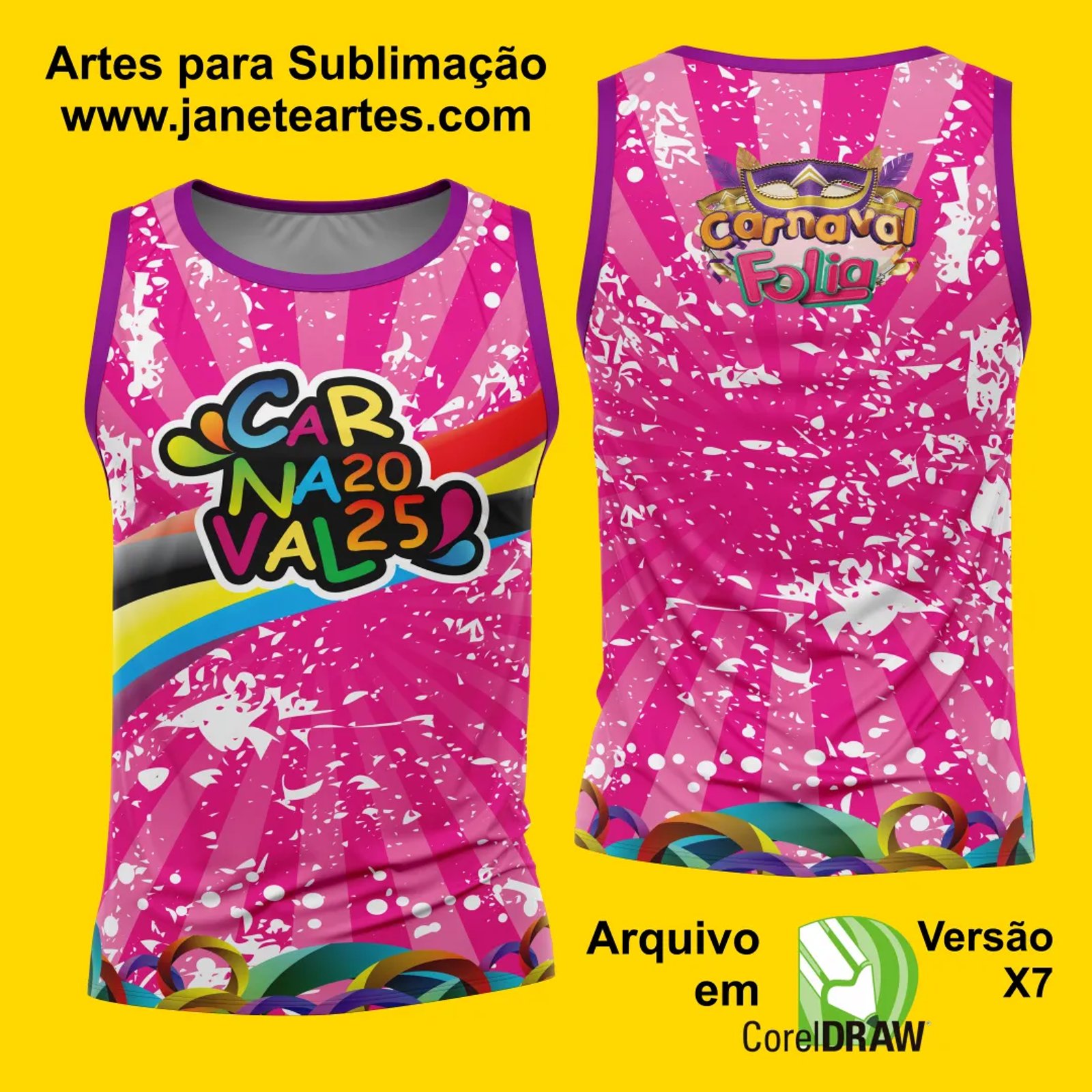 Arte Estampa Camisa Abadá de Carnaval 2026