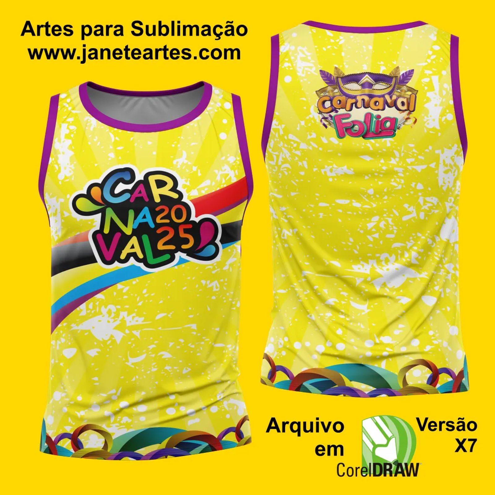 Arte Estampa Camisa Abadá de Carnaval 2026