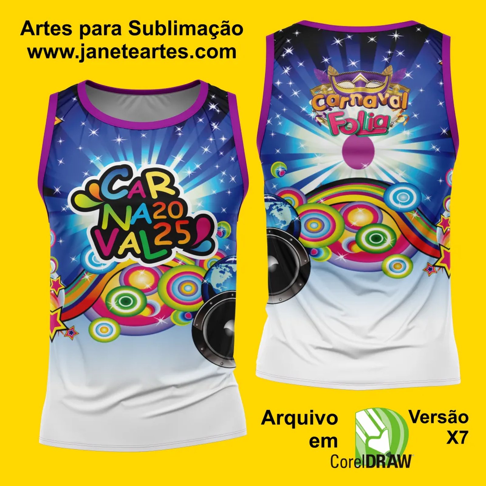 Arte Estampa Camisa Abadá de Carnaval 2026