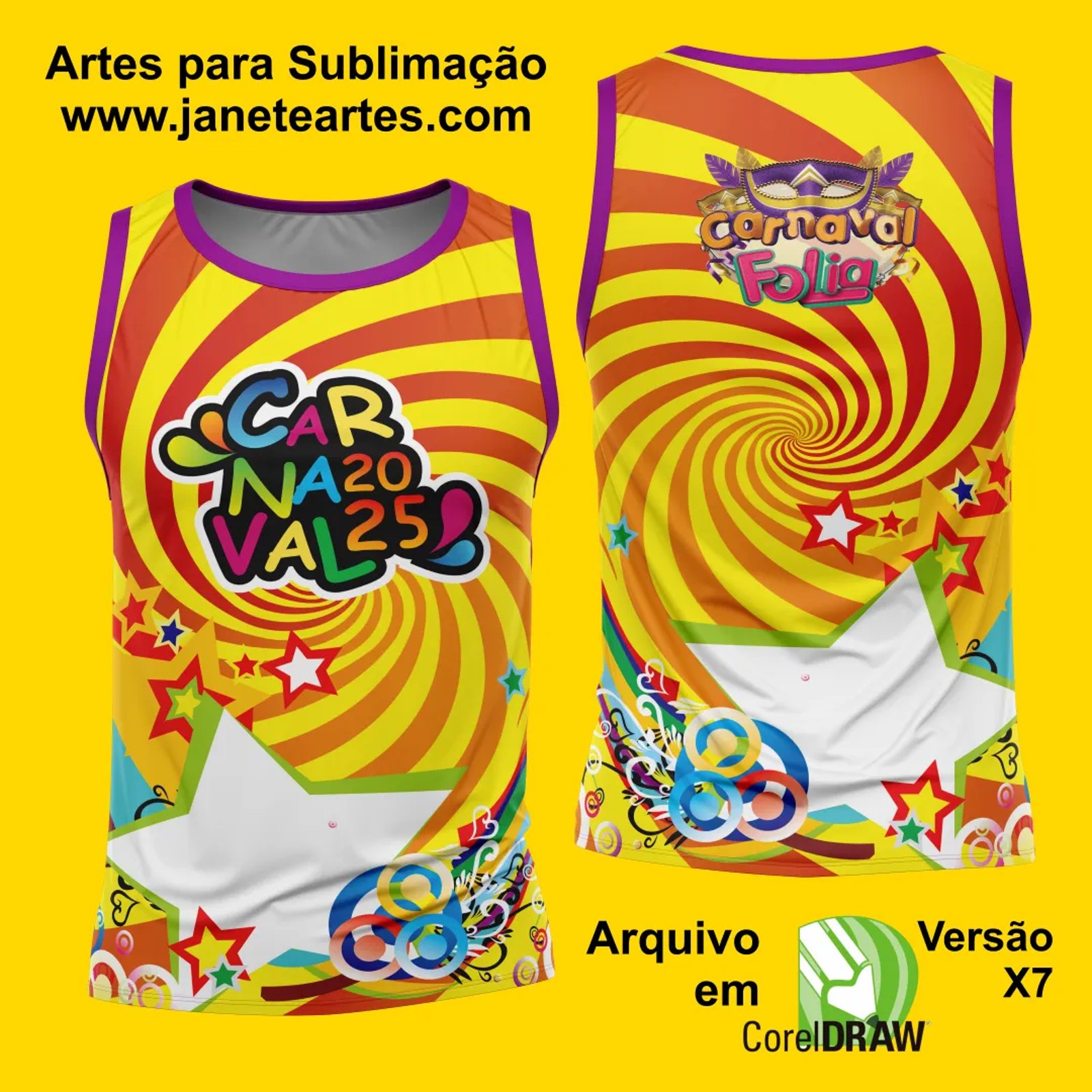 Arte Estampa Camisa Abadá de Carnaval 2026