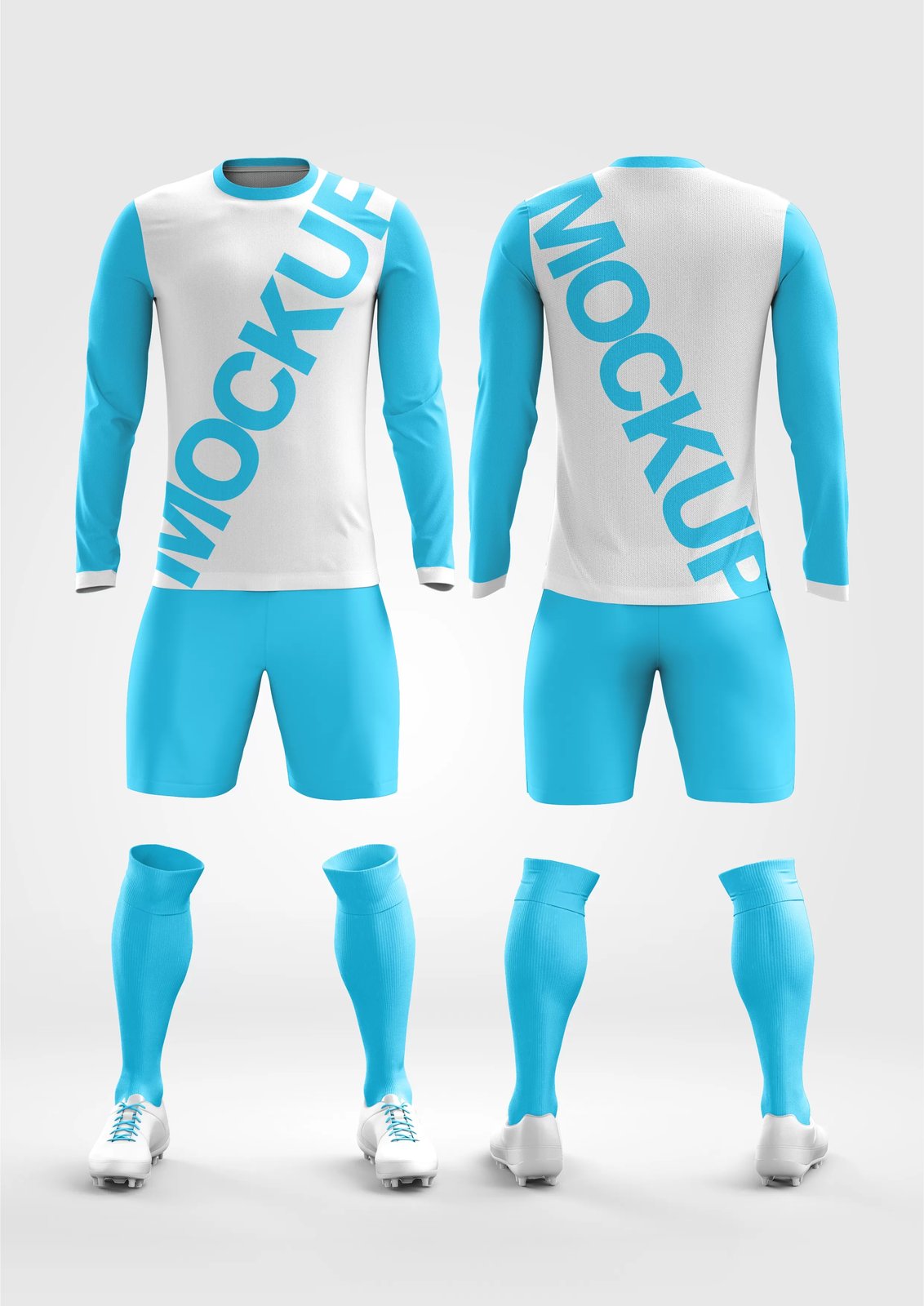 Arte Vetor Camisa Mockup Editavel CDR CorelDraw Uniforme Esportivo Manga Longa