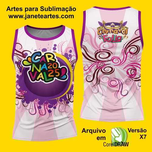 Arte Estampa Camisa Abadá de Carnaval 2026