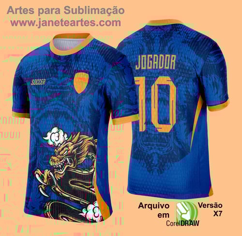 Arte Vetor Camisa de Interclasse Escolar 2025: DRAGÃO