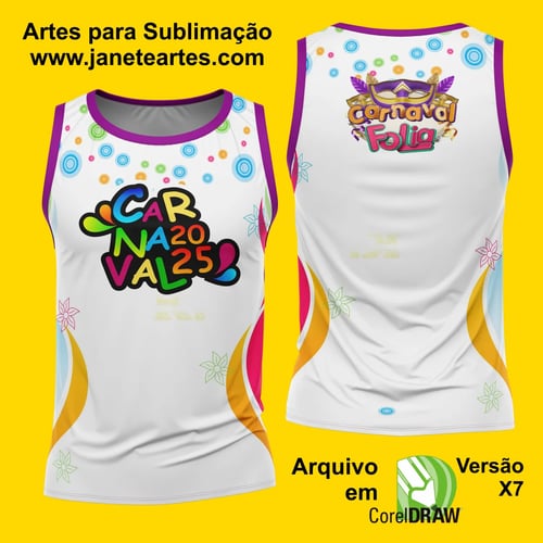 Arte Estampa Camisa Abadá de Carnaval 2026 - Modelo 23
