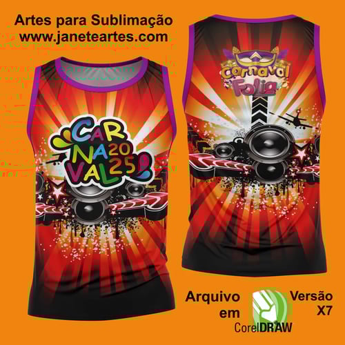 Arte Estampa Camisa Abadá de Carnaval 2026 - Modelo 23