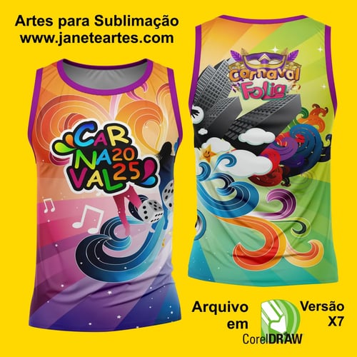 Arte Estampa Camisa Abadá de Carnaval 2026 - Modelo 23