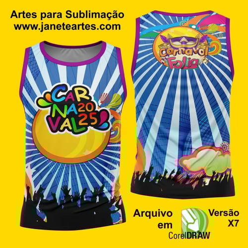 Arte Estampa Camisa Abadá de Carnaval 2026 - Modelo 23