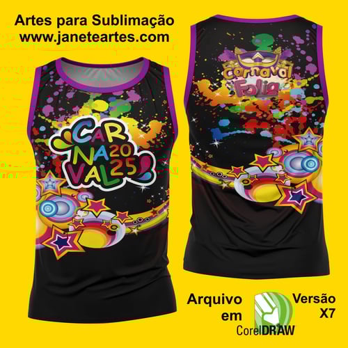 Arte Estampa Camisa Abadá de Carnaval 2026 - Modelo 23