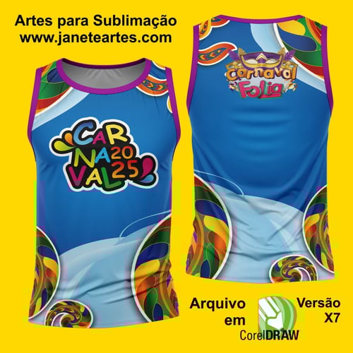 Arte Estampa Camisa Abadá de Carnaval 2026 - Modelo 23