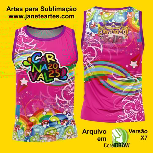 Arte Estampa Camisa Abadá de Carnaval 2026 - Modelo 23