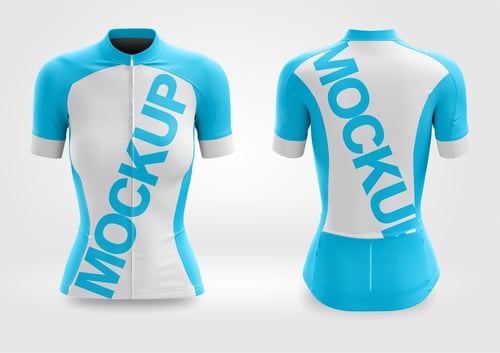 Arte Vetor Camisa Mockup Editavel CDR CorelDraw Camisa Ciclismo Feminino
