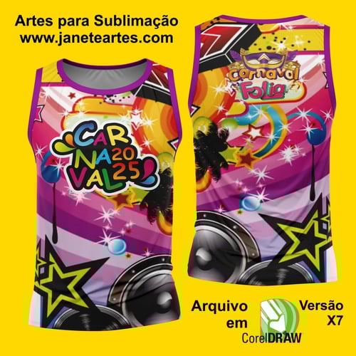 Arte Estampa Camisa Abadá de Carnaval 2026 - Modelo 23