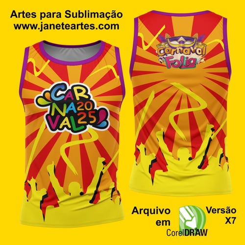 Arte Estampa Camisa Abadá de Carnaval 2026 - Modelo 23