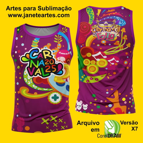 Arte Estampa Camisa Abadá de Carnaval 2026 - Modelo 23