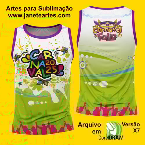 Arte Estampa Camisa Abadá de Carnaval 2026 - Modelo 23