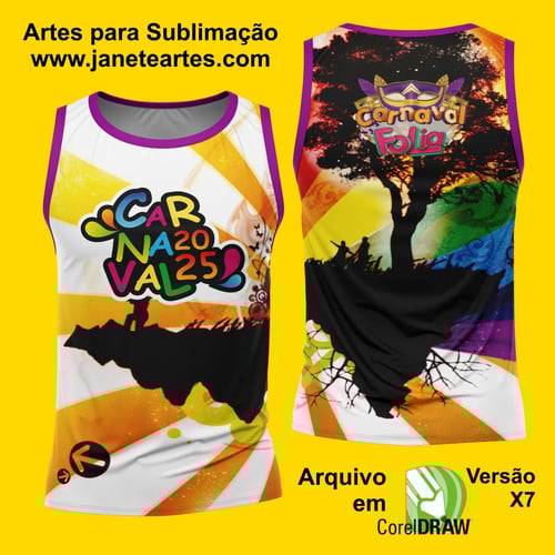 Arte Estampa Camisa Abadá de Carnaval 2026 - Modelo 23