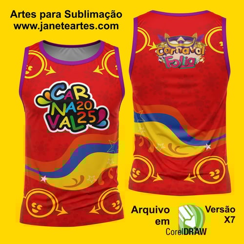 Arte Estampa Camisa Abadá de Carnaval 2026 - Modelo 23