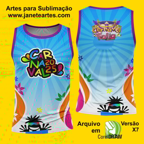 Arte Estampa Camisa Abadá de Carnaval 2026 - Modelo 23