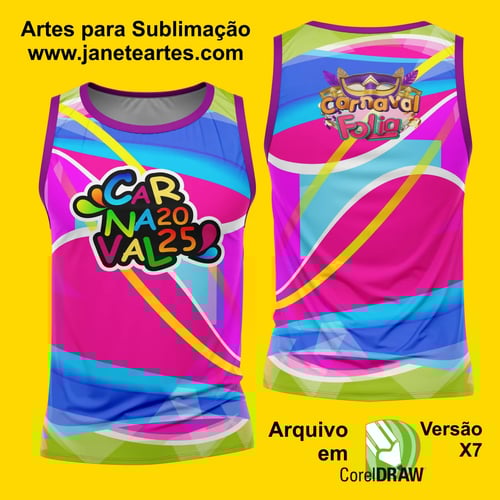 Arte Estampa Camisa Abadá de Carnaval 2026 - Modelo 23