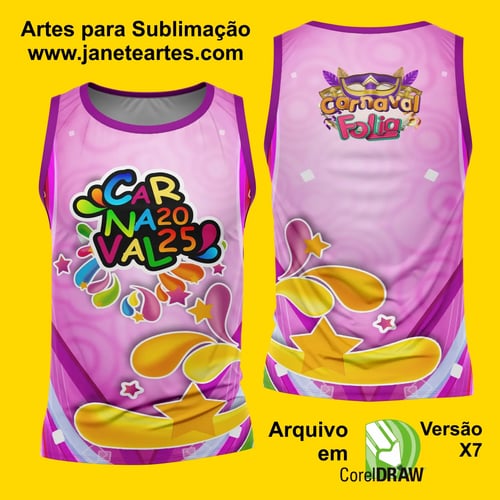 Arte Estampa Camisa Abadá de Carnaval 2026 - Modelo 23