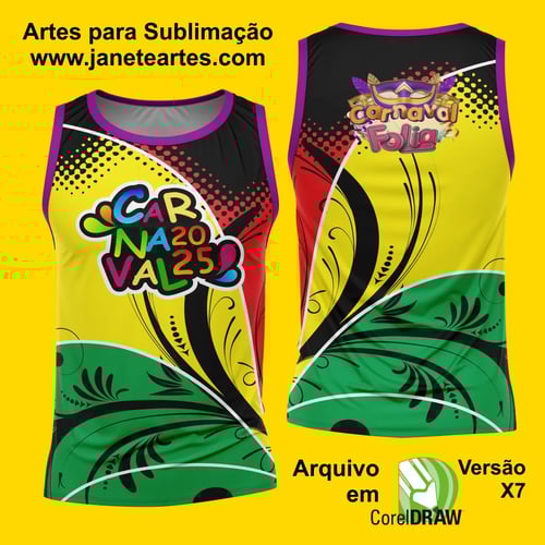Arte Estampa Camisa Abadá de Carnaval 2026 - Modelo 23