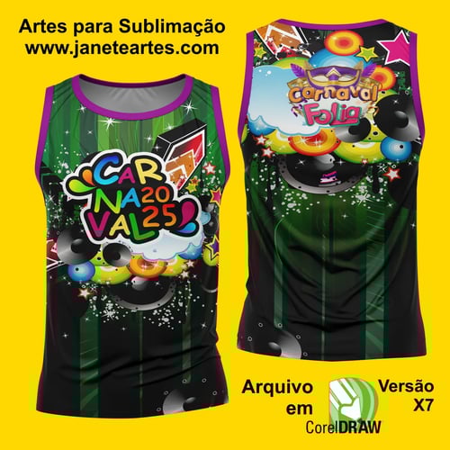 Arte Estampa Camisa Abadá de Carnaval 2026 - Modelo 23
