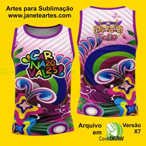 Arte Estampa Camisa Abadá de Carnaval 2026 - Modelo 23
