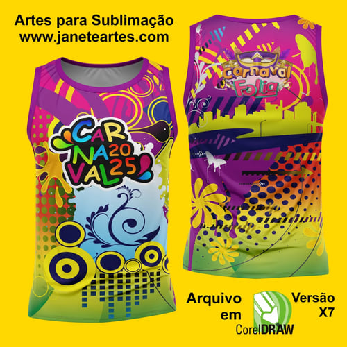 Arte Estampa Camisa Abadá de Carnaval 2026 - Modelo 23