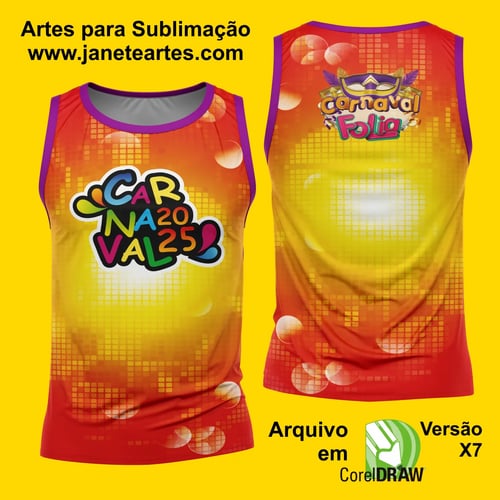 Arte Estampa Camisa Abadá de Carnaval 2026 - Modelo 23