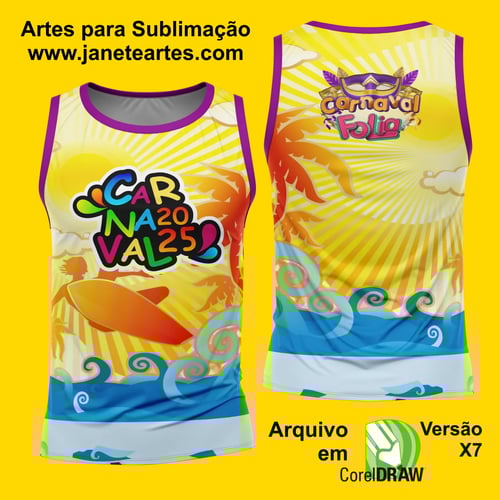 Arte Estampa Camisa Abadá de Carnaval 2026 - Modelo 23