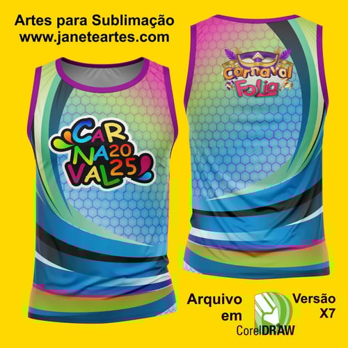 Arte Estampa Camisa Abadá de Carnaval 2026 - Modelo 23