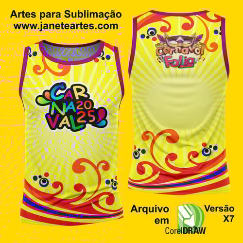 Arte Estampa Camisa Abadá de Carnaval 2026 - Modelo 23