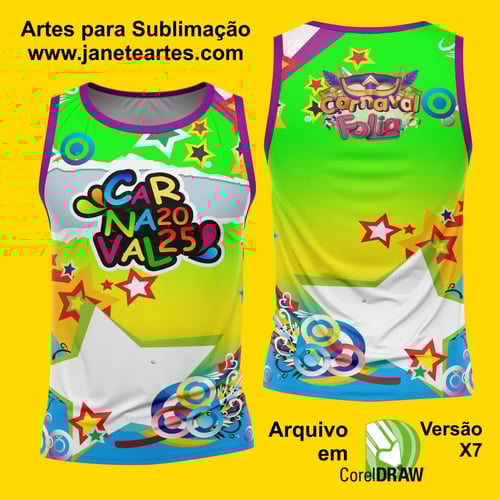 Arte Estampa Camisa Abadá de Carnaval 2026 - Modelo 23
