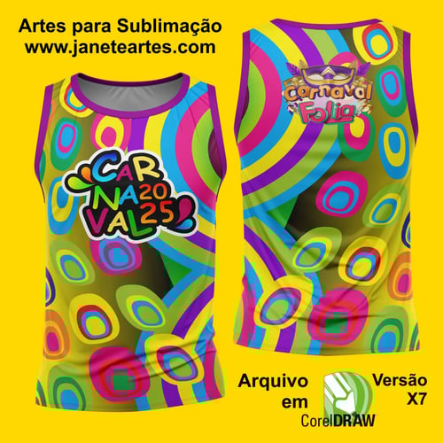 Arte Estampa Camisa Abadá de Carnaval 2026 - Modelo 23