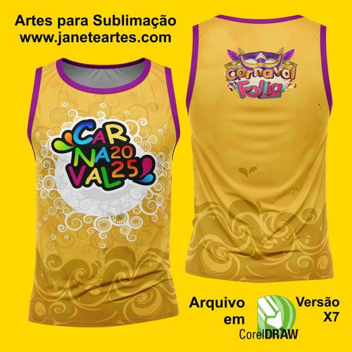 Arte Estampa Camisa Abadá de Carnaval 2026 - Modelo 23