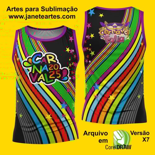 Arte Estampa Camisa Abadá de Carnaval 2026 - Modelo 23