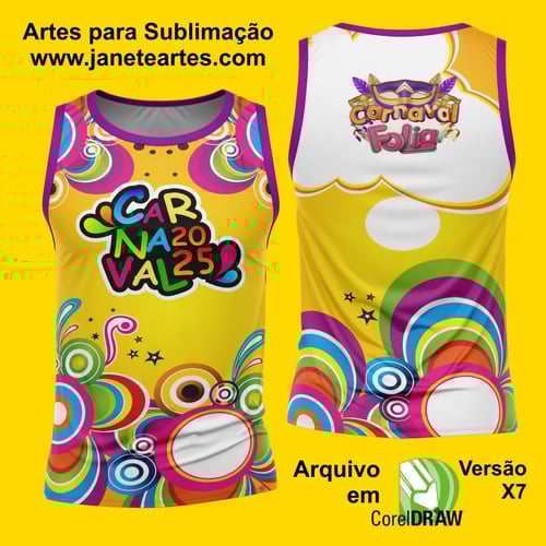 Arte Estampa Camisa Abadá de Carnaval 2026 - Modelo 23
