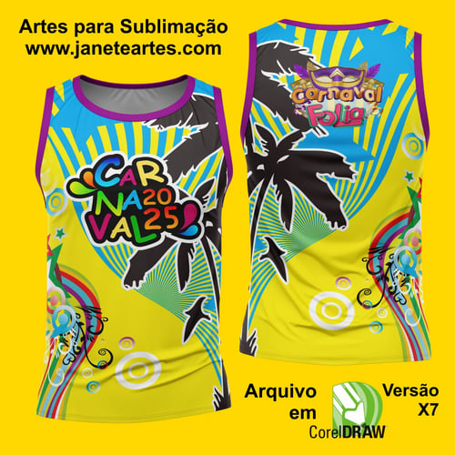 Arte Estampa Camisa Abadá de Carnaval 2026 - Modelo 23