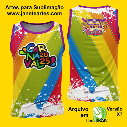 Arte Estampa Camisa Abadá de Carnaval 2026 - Modelo 23