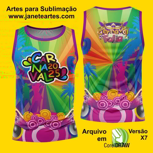Arte Estampa Camisa Abadá de Carnaval 2026 - Modelo 23
