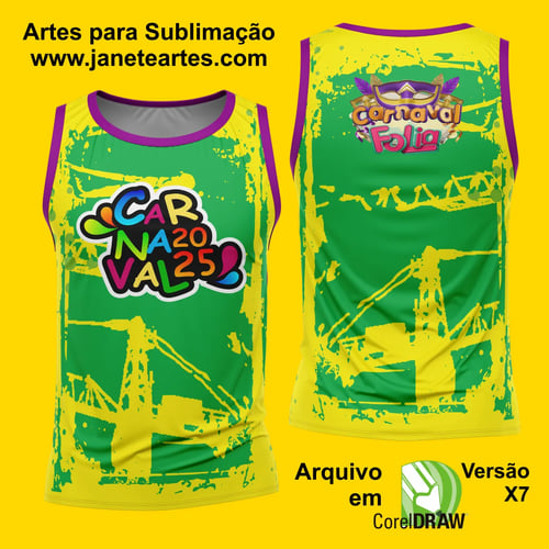 Arte Estampa Camisa Abadá de Carnaval 2026 - Modelo 23
