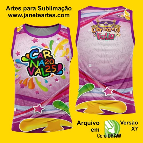Arte Estampa Camisa Abadá de Carnaval 2026 - Modelo 23