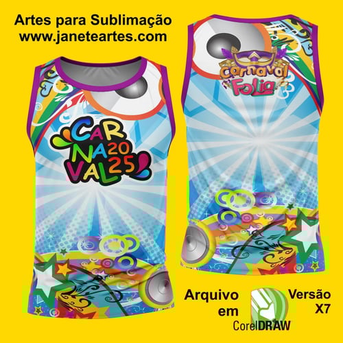 Arte Estampa Camisa Abadá de Carnaval 2026 - Modelo 23