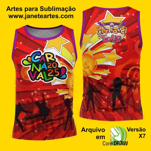Arte Estampa Camisa Abadá de Carnaval 2026 - Modelo 23