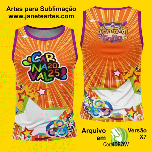 Arte Estampa Camisa Abadá de Carnaval 2026 - Modelo 23