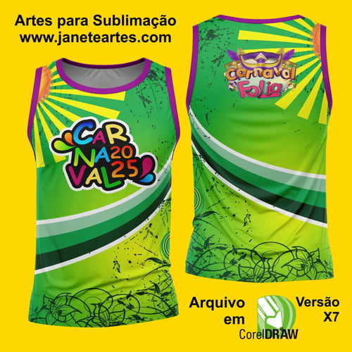 Arte Estampa Camisa Abadá de Carnaval 2026 - Modelo 23