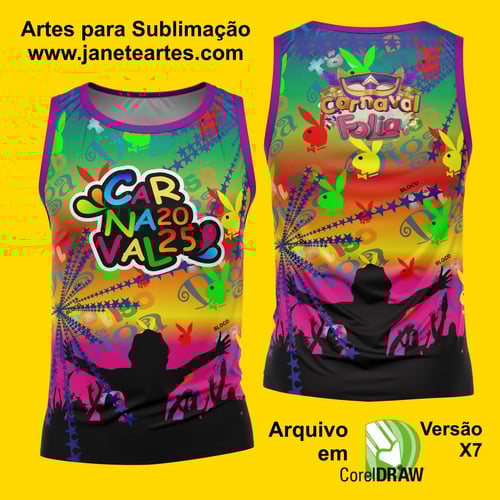 Arte Estampa Camisa Abadá de Carnaval 2026 - Modelo 23